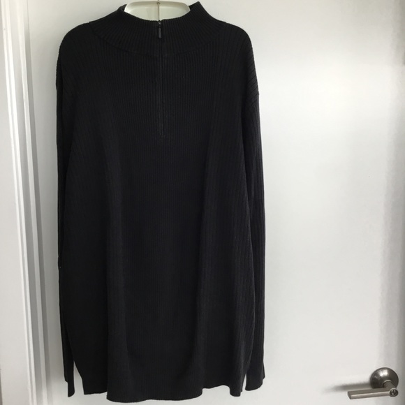 Brandni   Black 3/4  Zip long sleeve  Men’s Sweater Size Large  $40 - Picture 5 of 8